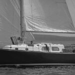 Jeff and Nancy Larson enjoy their 1965 Pearson Vanguard, Nordhavn, the 32-foot big sister of the Triton. The Vanguard was introduced in 1962.