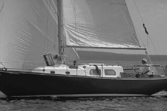 Jeff and Nancy Larson enjoy their 1965 Pearson Vanguard, Nordhavn, the 32-foot big sister of the Triton. The Vanguard was introduced in 1962.