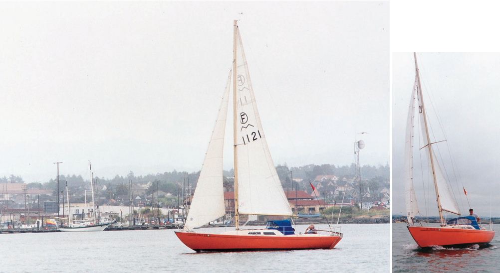 Picture of a Folkboat sailing