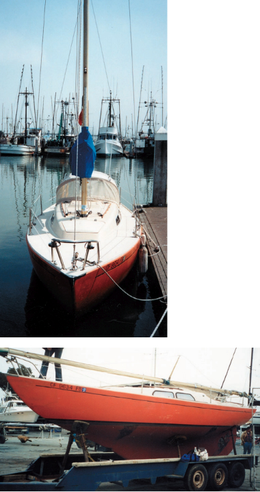 Frank Costello’s 1972 Internationl Folkboat, Espresso, sails in California waters near Ferndale. Frank writes, “I used to sail these boats 25 years ago on San Francisco Bay but never could afford one. Finally, my salary caught up with depreciation, and I purchased one.”
