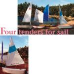 The Walker Bay 8, at left, is full of thoughtful design details. The whole group pictured above, from left: the Fatty Knees 8, Chesapeake Light Craft’s Eastport Pram, the Tinker Traveler, and the Walker Bay 8.