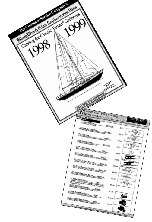 The rest of us could wish to be so lucky: Tartan sailors can refer to a full manual listing parts and pieces available for older-model Tartans. A similar, if not quite as extensive, offering is being created for owners of Morgans, Islanders, Sabres, Ericsons, C&Cs, and others.