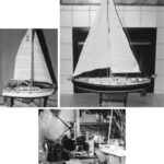 Jeanine and Roland Jackson’s model of their Catalina 34, True Love. Tom is pictured building True Love on Page 46. On the right-hand page is the Trammells’ Dickerson 37, Calypso.