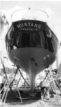 This page above, after removing the shed which had been Mustang’s home for two years, the Kings were able to admire their work. Her hull was now stronger than when she was launched more than 50 years earlier.