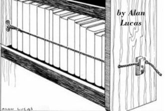 illustration of bookcase