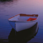Picture of a dinghy on a lake