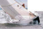 Who says sailboats are slow? Cal 25 king Charlie Husar’s Chicken Little moves at full tilt during the gusty first day of the race.