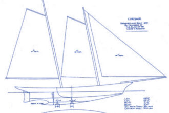 Drawing of a corsair plan