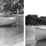 An Apex inflatable rests easily on the shore in paradise, above, and a Trinka waits serenely in a more northerly locale, below.