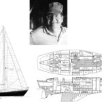 Of Black Velvet, left, Ted says, “She was done 200 designs ago, but I would not change a great deal even today. The high boom was done for a rating advantage, so I’d probably lower it a foot or so. That’s about it.”