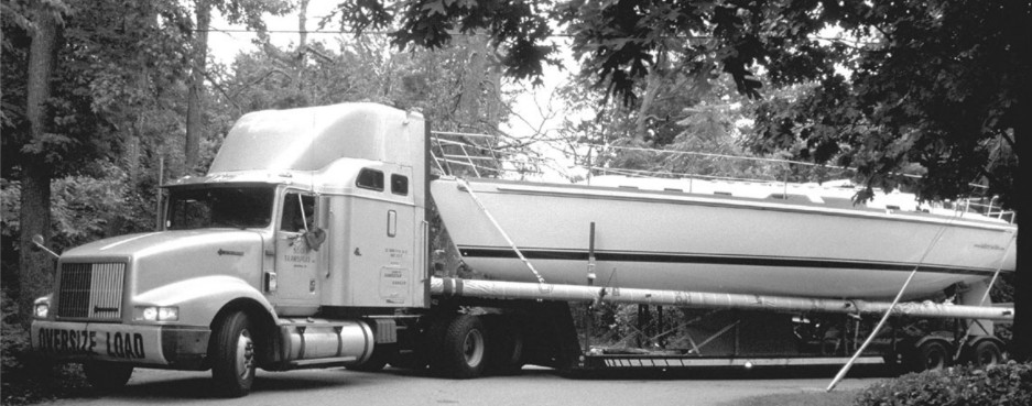 A new Sabre 4.5 arrives at her new home port in Annapolis, Md.