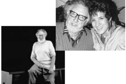 The indefatigable, incorrigible Reese Palley at home in any boatyard and with Marilyn, above.