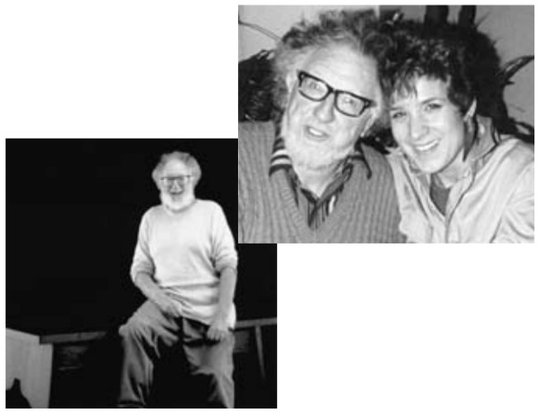 The indefatigable, incorrigible Reese Palley at home in any boatyard and with Marilyn, above.