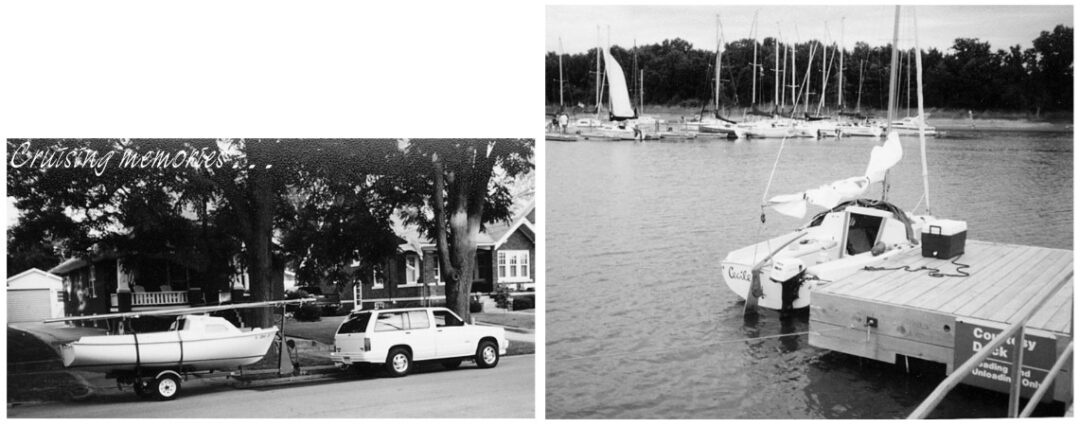 Cecile is equally at home on the trailer and at the dock.