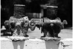 Badly corroded seacocks which Bill removed from his “new” Eastward Ho 31.