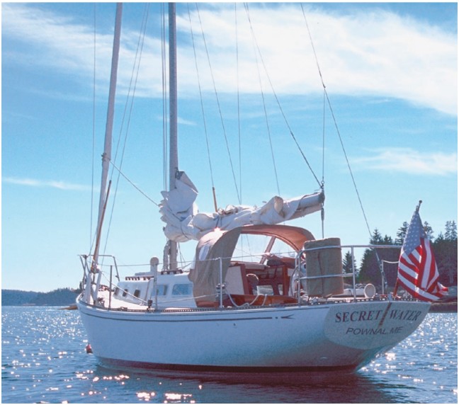 Secret Water at anchor near Stonington.