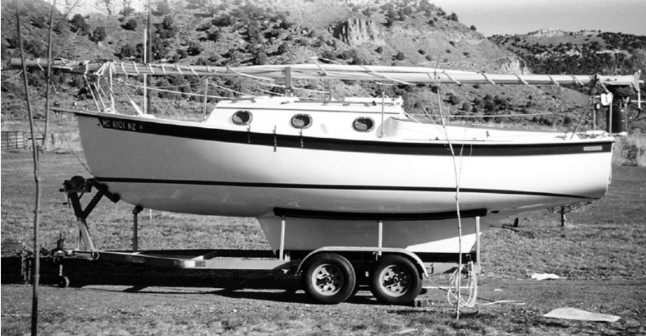 Home on the range. The Com-Pac 23 lives on their sheep ranch when the Chappells are not cruising.