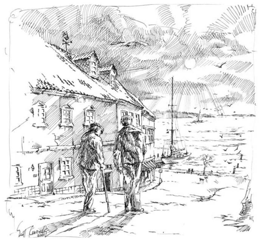 illustration of two men