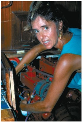 Jill Knight begins her engine maintenance apprenticeship; through no fault of its own, this engine rarely worked.
