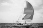 Atom under spinnaker in the Indian Ocean.