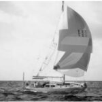 Atom under spinnaker in the Indian Ocean.