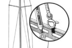 Straighten mast in the athwardships plane by measuring the main halyard.