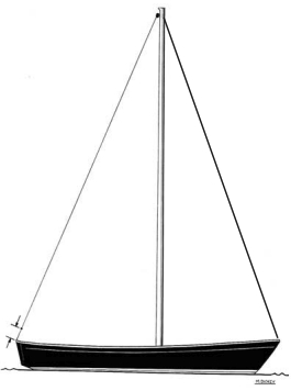 Measure the distance from masthead to a point on the stern. Use this dimension to define and duplicate mast rake.