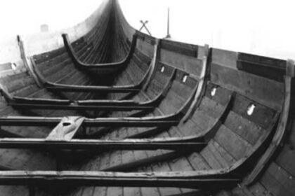 The 67-foot 4-inch Gokstad ship on display in Oslo.