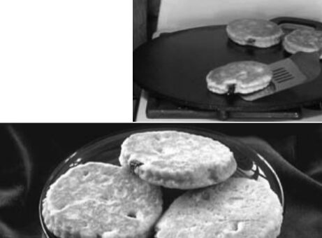 Stovetop baking at its best: Welsh cakes and the traditional bakestone called a maen (shown on stove above).