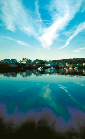 Sight lines: the clouds and their reflection direct the eye in this photo.
