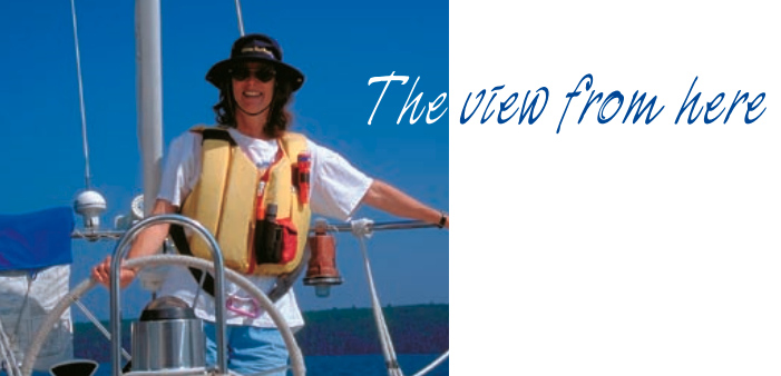 Picture of someone sailing
