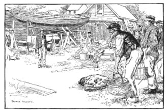 Reproduced from the 1905 edition of Sailing Alone Around the World, by Captain Joshua Slocum (The Century Co, New York). Art by Thomas Fogarty.