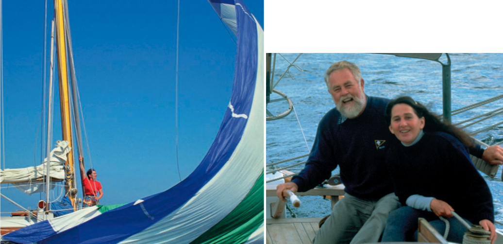 Lin and Larry Pardey have cruised together since Oct. 31, 1968, when they took their marriage vows and launched their boat. That first boat, Seraffyn, was a wooden homebuilt Lyle Hess-designed gaff cutter.