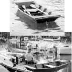 Susan’s first homebuilt dinghy fit on the afterdeck and boomkin of her 23-foot sloop, Ariel. She says, “I carried it back on the boomkin (well lashed) in some fairly rough water. Once in a while, when we heeled, the ends would dip in, and the dink would try to launch itself. The roughest crossing we ever made with it on deck we had a few honest seven-footers. We were on a beam reach to a close reach, and the dink behaved fine. The biggest problem was on a run with following seas and heavy rolling.”