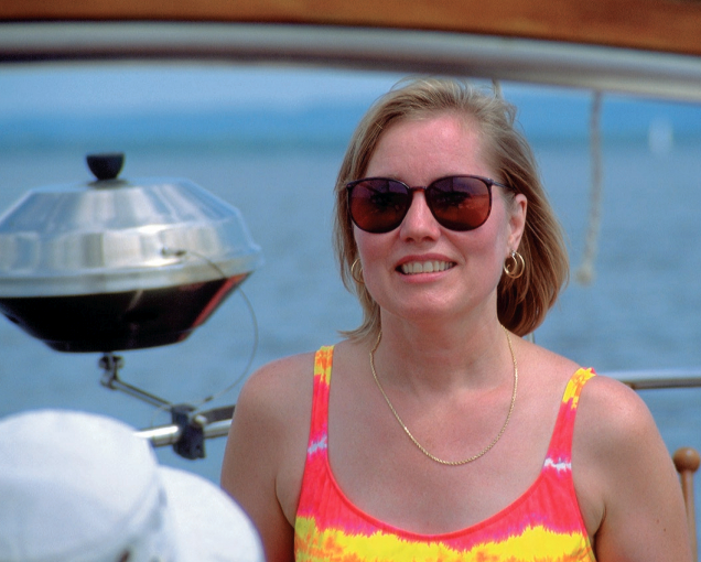 Picture of a woman on a boat