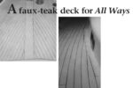 Pictures of completed faux-teak decking