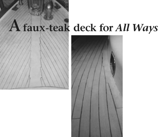 Pictures of completed faux-teak decking