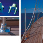 One-part base from start to finish, above, and installed on Ron’s boat, at right.