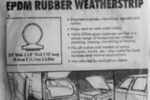 Weather Strip as a hood gasket