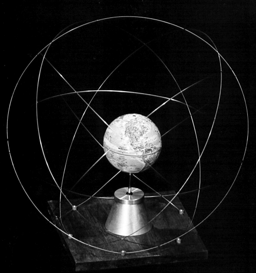 Roy built this scale model to help visualize the 24 satellites in six orbits.