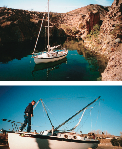 The Sea of Cortez, the Florida Keys, and other destinations make it all worthwhile. Ron’s mast-raising system makes it possible.