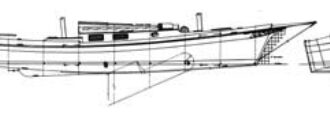 Mystic sharpies are double-ended cruisers featuring the typically flat rocker and drop rudder of flat-bottom sharpies.