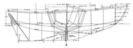 Tern is a vee-bottom oceangoing cruiser which shows substantial deadrise angle.
