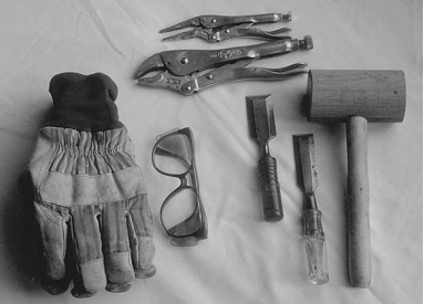 It takes gloves, eye protection, Vise-Grip pliers, wood chisels, and a wooden mallet to safely remove some obstinate gear.