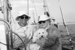 Ben and his wife, Marjatta Lyyra, and dog Amy enjoy one of those sailing days which make those who don’t have a boat stalk boatyards in search of a way to get out on the water.