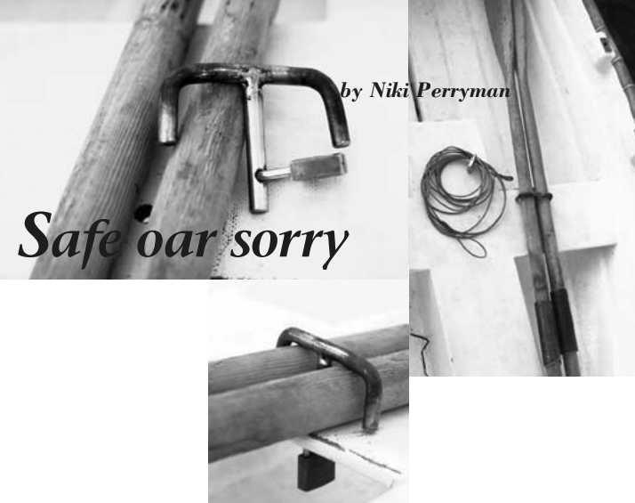 Picture of an oarlock in use