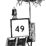 Drawing of osprey nesting