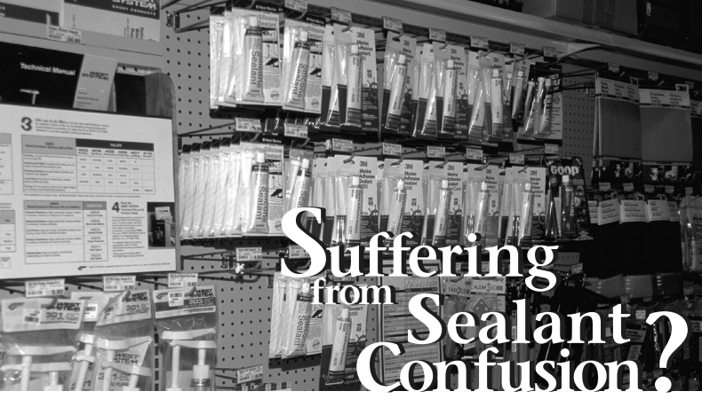 Title card of a shelf of sealant