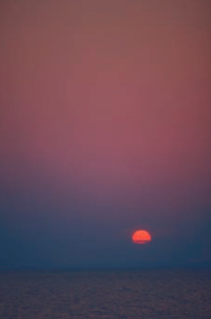 Picture of a sunset at sea