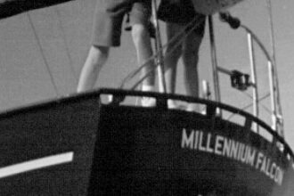 Millennium Falcon before repairs.